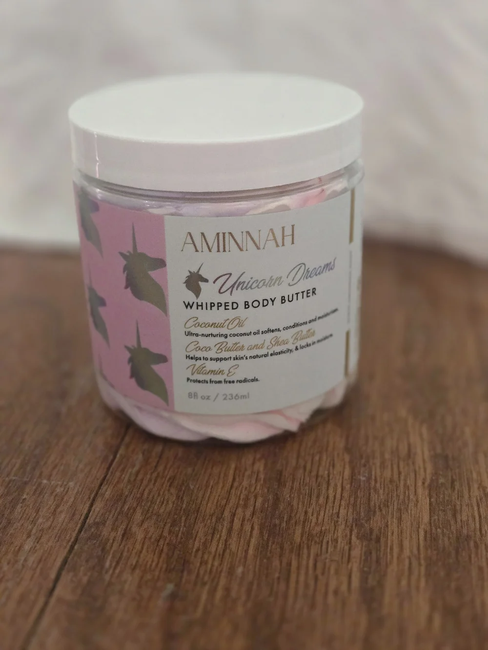 AMINNAH Unicorn Dreams Whipped Body Butter - Pink